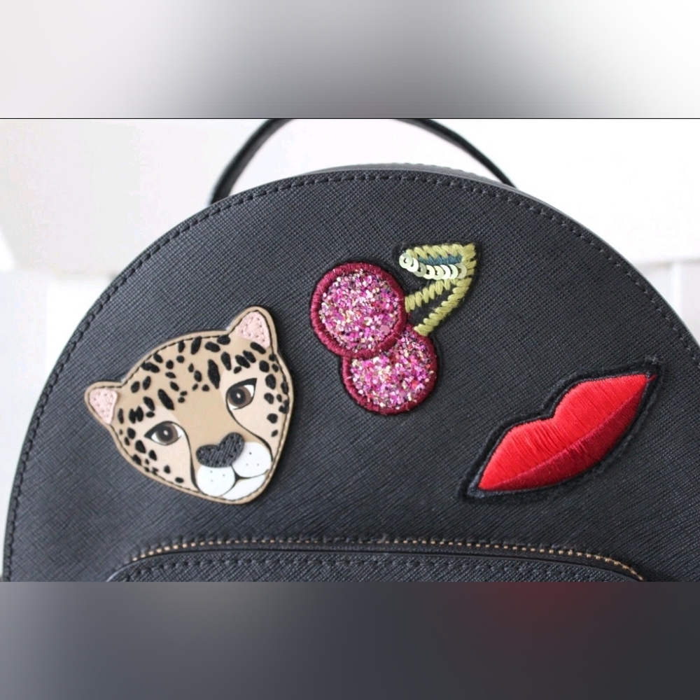 Kate Spade Designer Run Wild Leopard Tomi Animal Cherry Lips Backpack - Picture 5 of 9